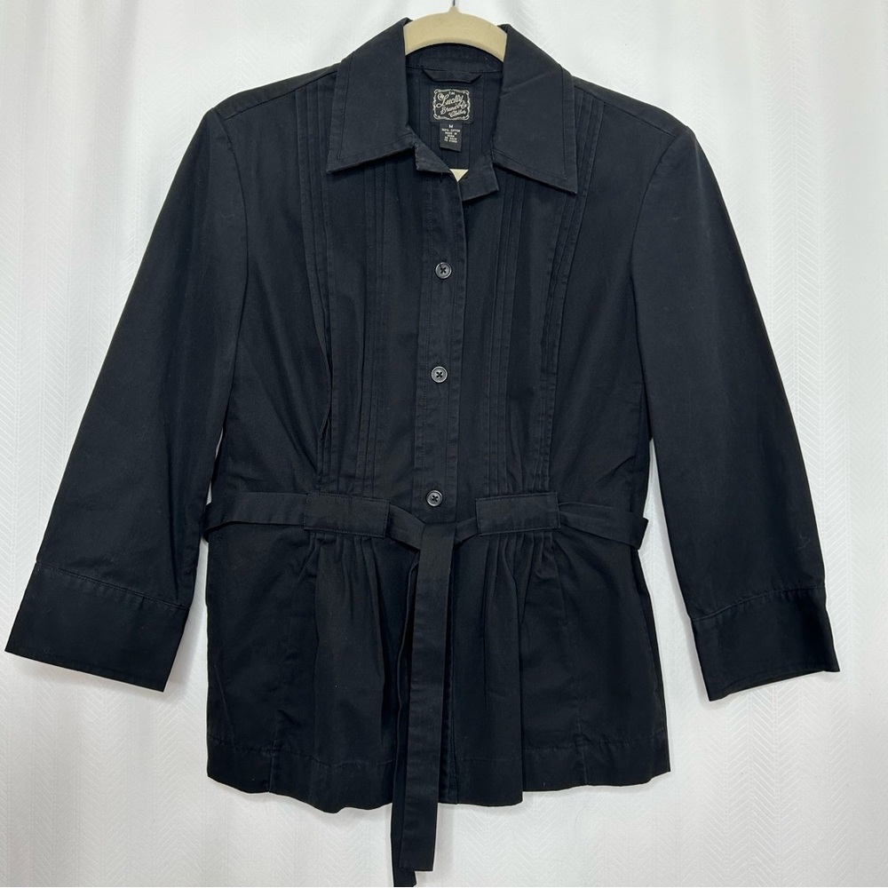 Lucky Brand black top lightweight jacket button up